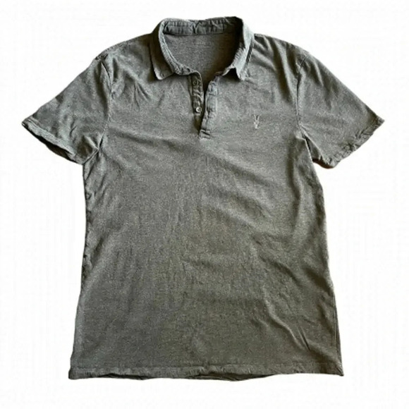 All Saints Mens Short Sleeve Polo - Picture 1 of 6